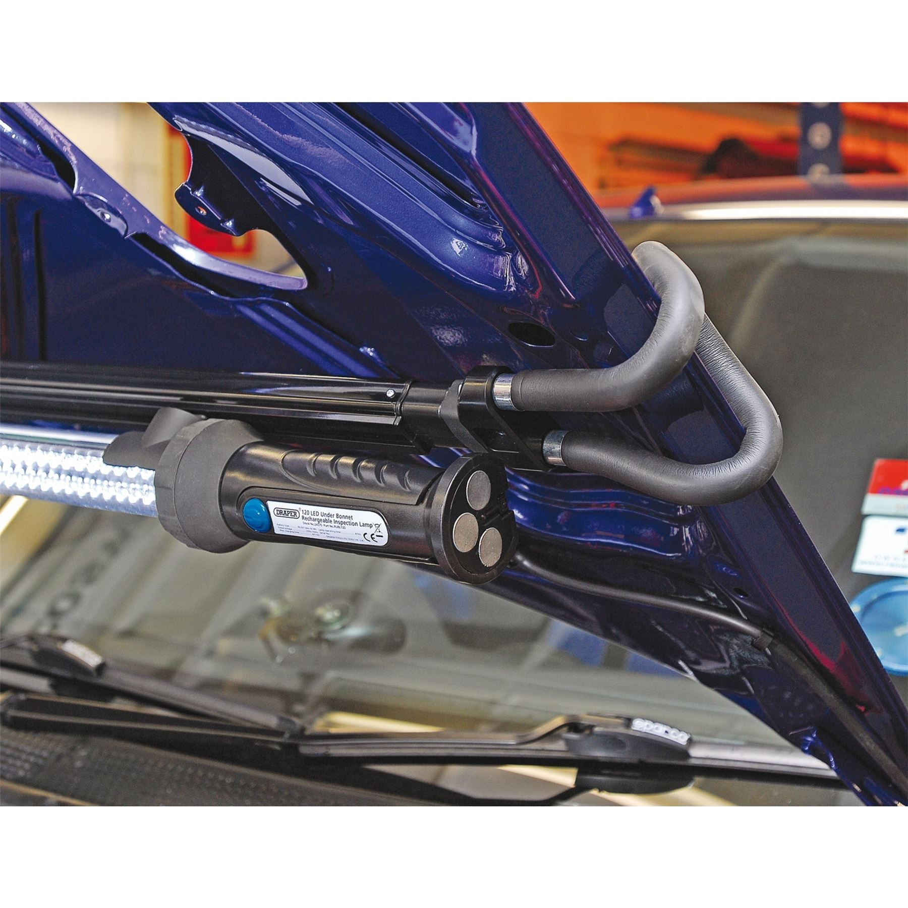 Draper 51328 16/36 SMD LED Rechargeable Under Bonnet Magnetic Inspection Lamp 300 - 600 Lumens Draper