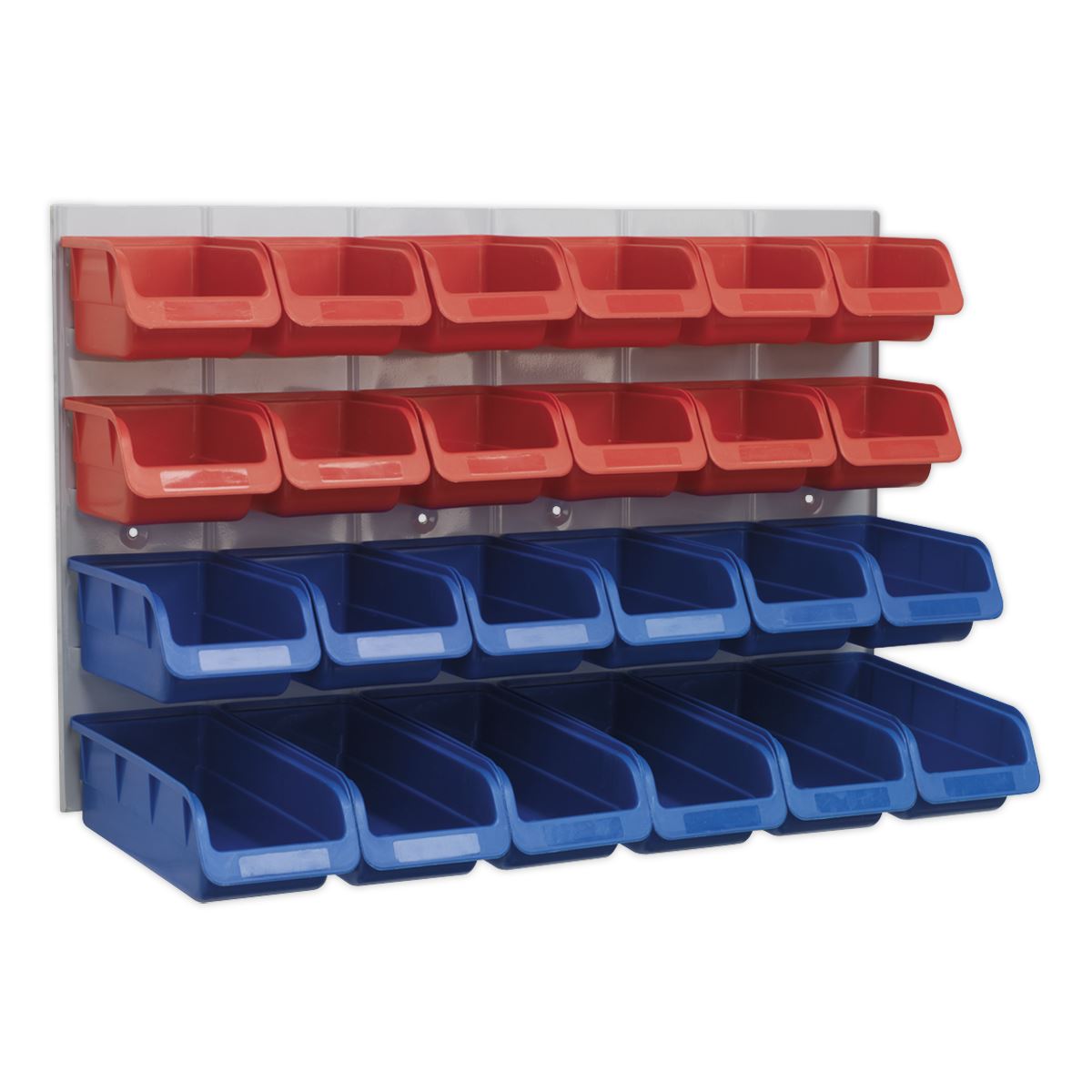 Sealey TPS132 Bin & Panel Combination 24 Bins - Red/Blue Sealey