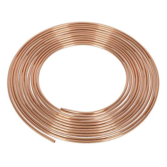 Sealey CBP002 Brake Pipe Copper Tubing 22 Gauge 3/16" x 25ft BS EN 12449 C106 Sealey