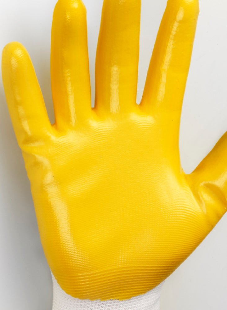 Ejendals Tegera 722 Yellow Nitrle 3/4 Coated Work Gloves Tegera