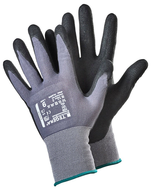 Ejendals Tegera 728 Nitrile Palm Coated Gloves Grey | Black Tegera