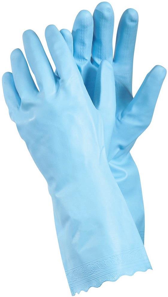 Ejendals TEGERA 8180 Blue PVC Vinyl Chemical Resistant Gloves Ejendals