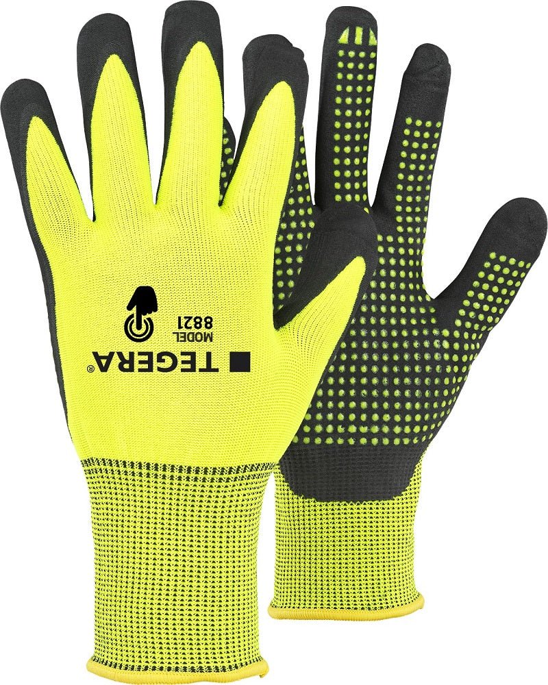Ejendals Tegera Nitrile Dot Grip Palm Gloves Touchscreen 8821 Tegera