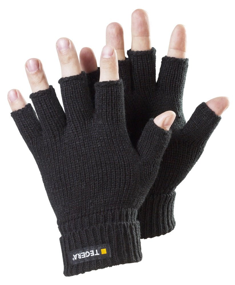 Ejendals Tegera 790 Fingerless Winter Knitted Gloves Black Tegera