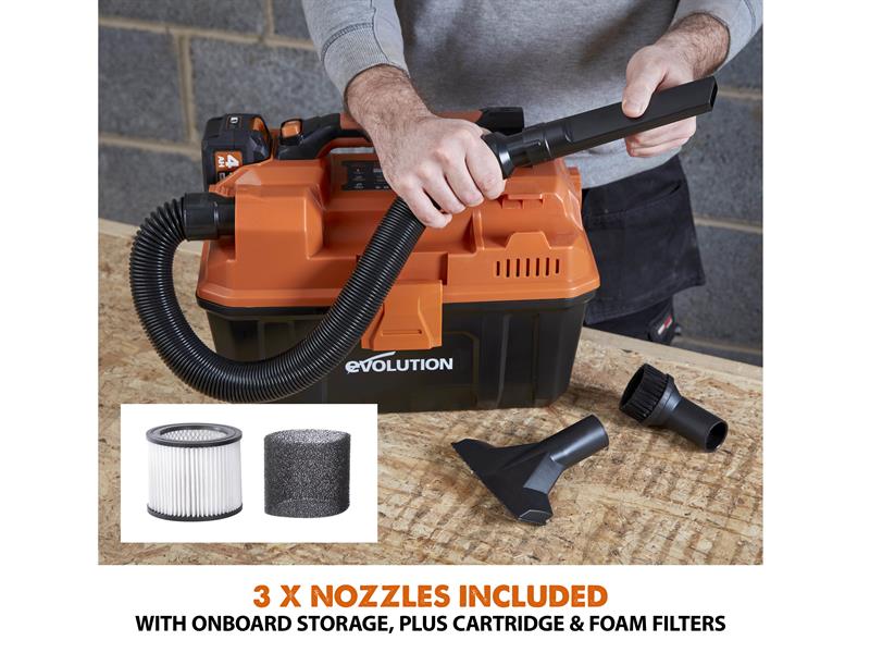 Evolution R11VAC-Li EXT Wet & Dry Vacuum Cleaner 18V Bare Unit Evolution