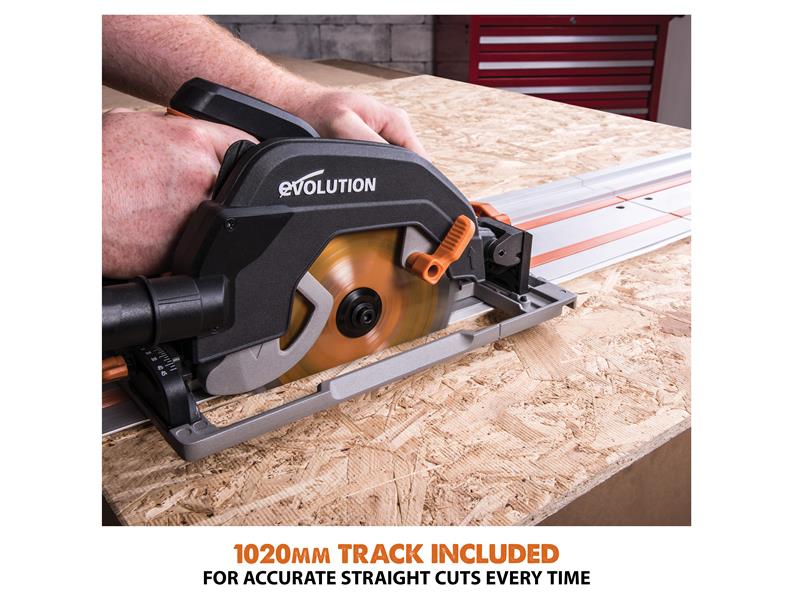 Evolution R185CCSX Circular Track Saw Kit 185mm 1600W 110V Evolution