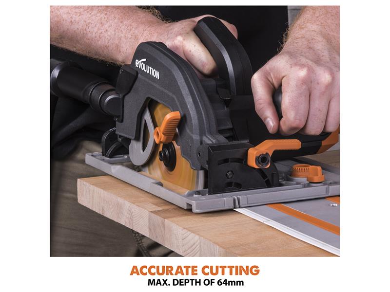 Evolution R185CCSX Circular Track Saw Kit 185mm 1600W 240V Evolution