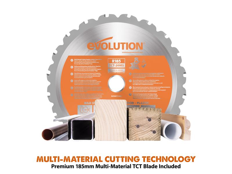 Evolution R185CMS-Li EXT Compound Mitre Saw 18V 1 x 4.0Ah Li-ion Evolution