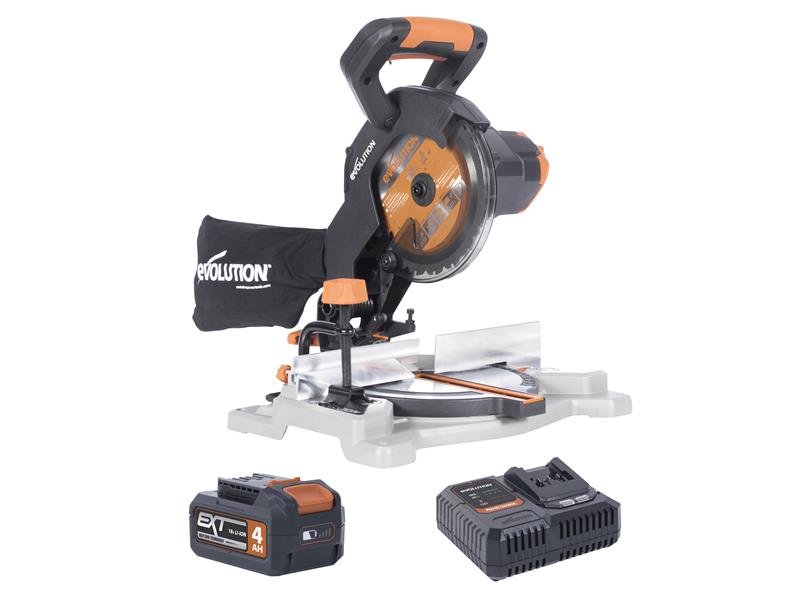 Evolution R185CMS-Li EXT Compound Mitre Saw 18V 1 x 4.0Ah Li-ion Evolution