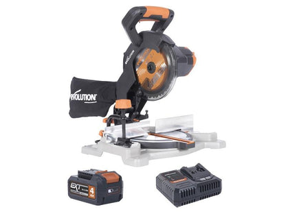 Evolution R185CMS-Li EXT Compound Mitre Saw 18V 1 x 4.0Ah Li-ion Evolution