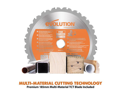 Evolution R185CMS-Li EXT Compound Mitre Saw 18V Bare Unit Evolution