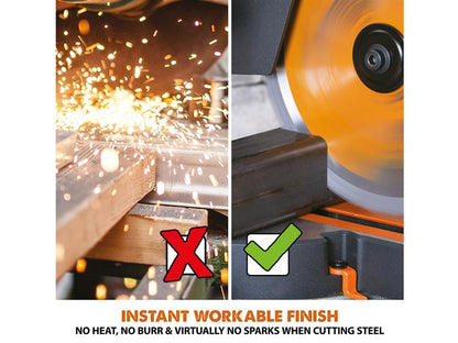 Evolution R210SMS-300+ Pro Multi-Material Sliding Mitre Saw 210mm 1500W 110V Evolution