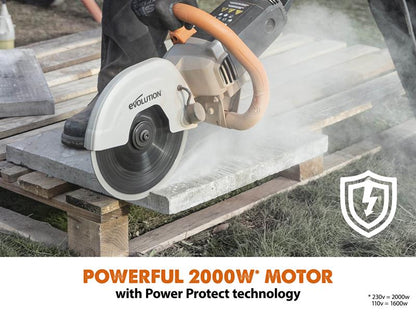 Evolution R230DCT 230mm Disc Cutter + Blade 1600W 110V Evolution