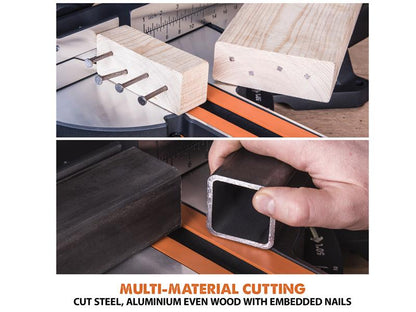 Evolution R255SMS+ Pro Multi-Material Sliding Mitre Saw 255mm 2000W 240V Evolution