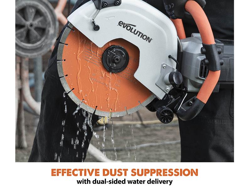Evolution R300DCT+ 300mm Electric Disc Concrete Saw 240V 2400w With Dust Supression Evolution