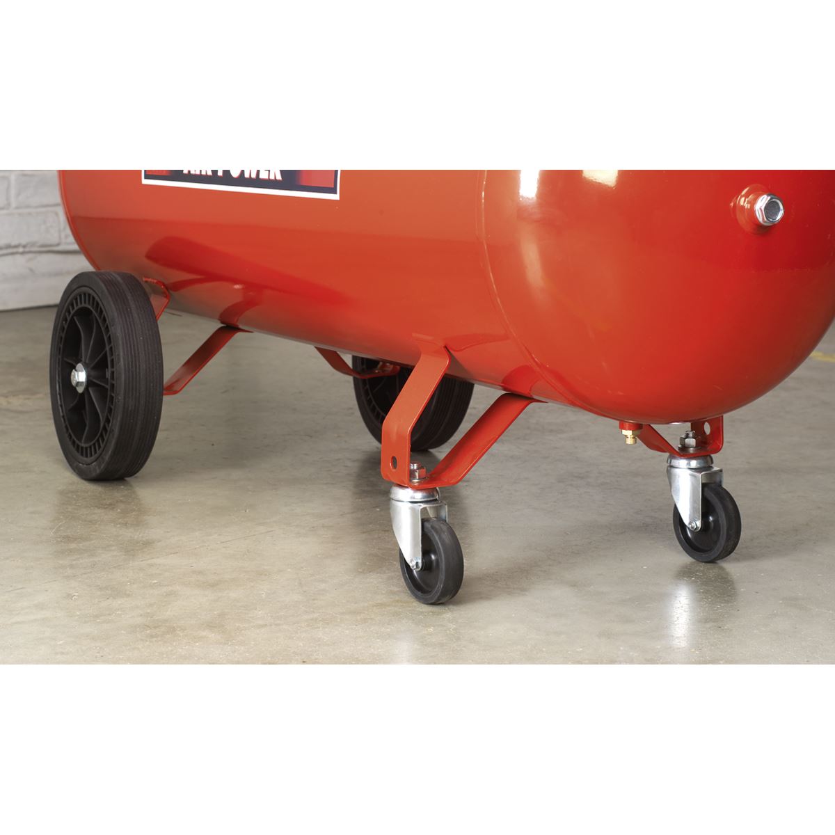 Sealey COMPKIT5 Wheel Kit for Fixed Compressors - 2 Castors & 2 Fixed Sealey