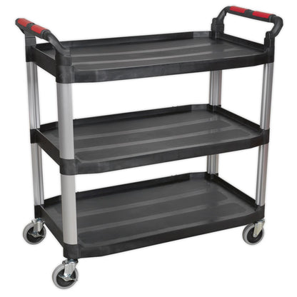 Sealey CX310 Workshop Trolley 3-Level Composite - 3 Wall Sealey