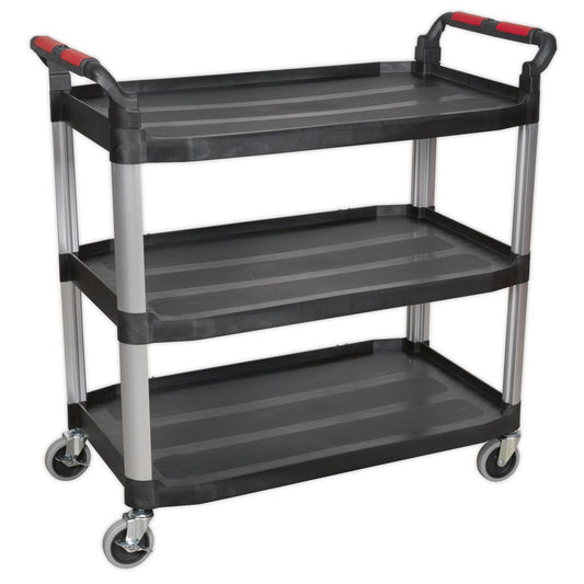 Sealey CX310 Workshop Trolley 3-Level Composite - 3 Wall Sealey