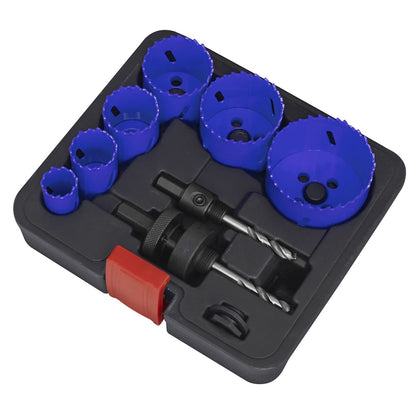 Sealey WSEHSK Hole Saw Kit 9pc - Electricians Sealey