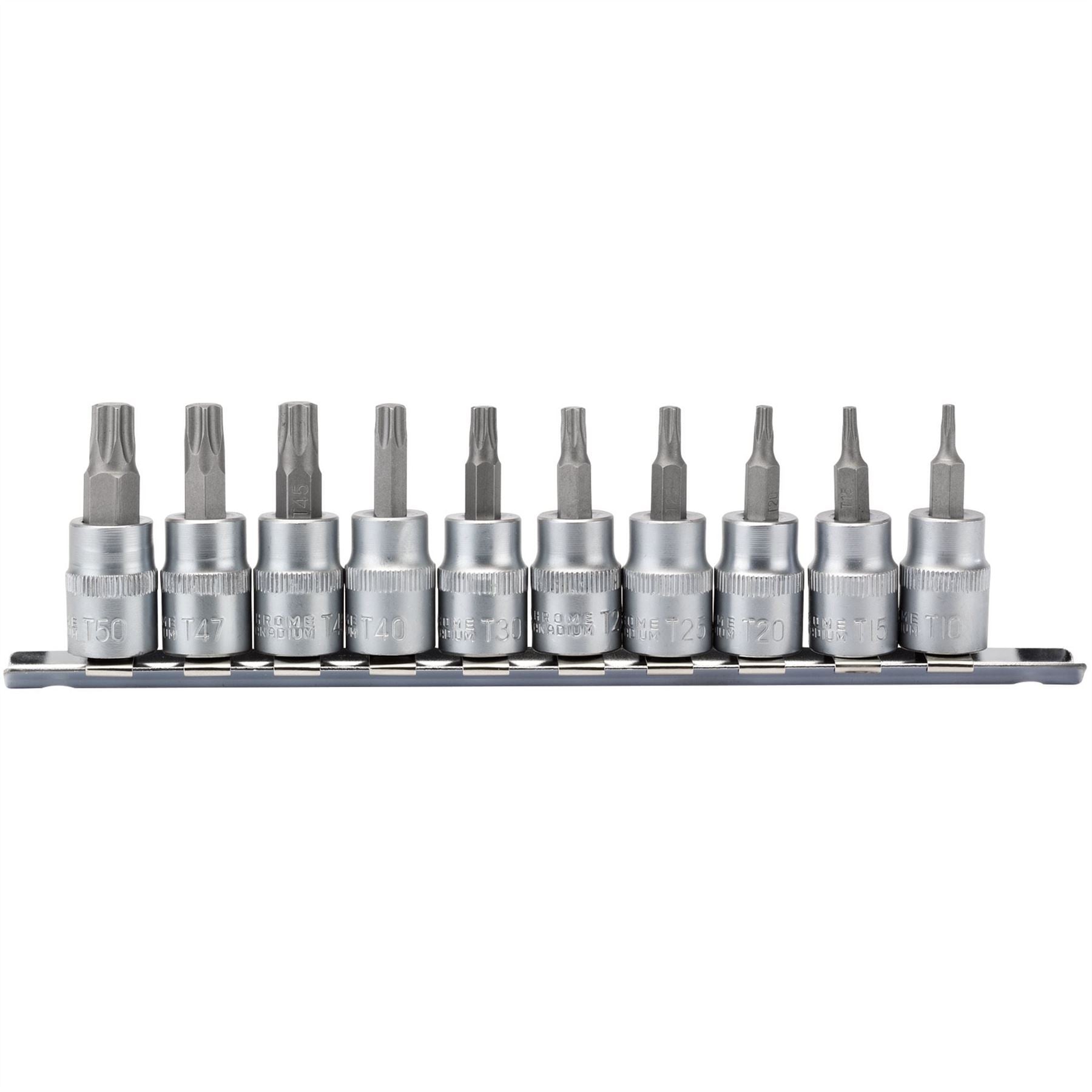 Draper 16339 TX-STAR® Plus Socket Bit Set 3/8" Sq. Dr. 48mm 10 Piece Draper