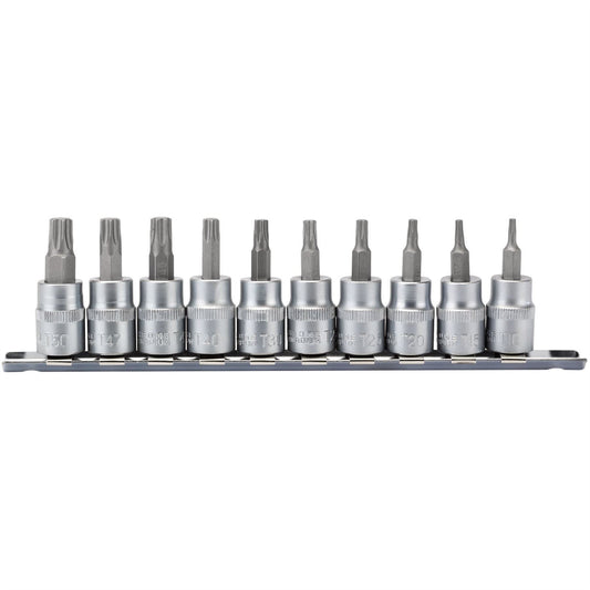 Draper 16339 TX-STAR® Plus Socket Bit Set 3/8" Sq. Dr. 48mm 10 Piece Draper