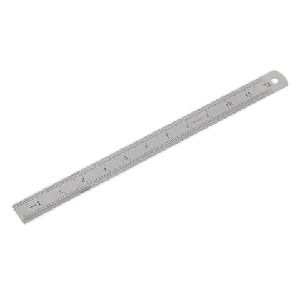 Sealey AK9641 Stainless Steel Rule 12" (300mm) Sealey