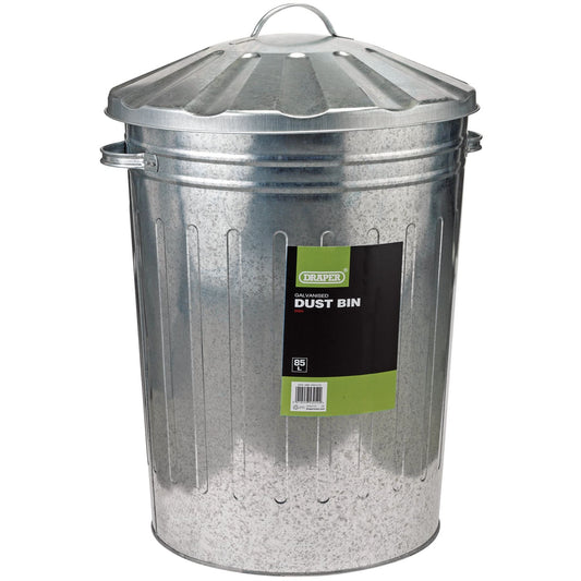 Draper 53254 Galvanised Dust Bin 85L Draper