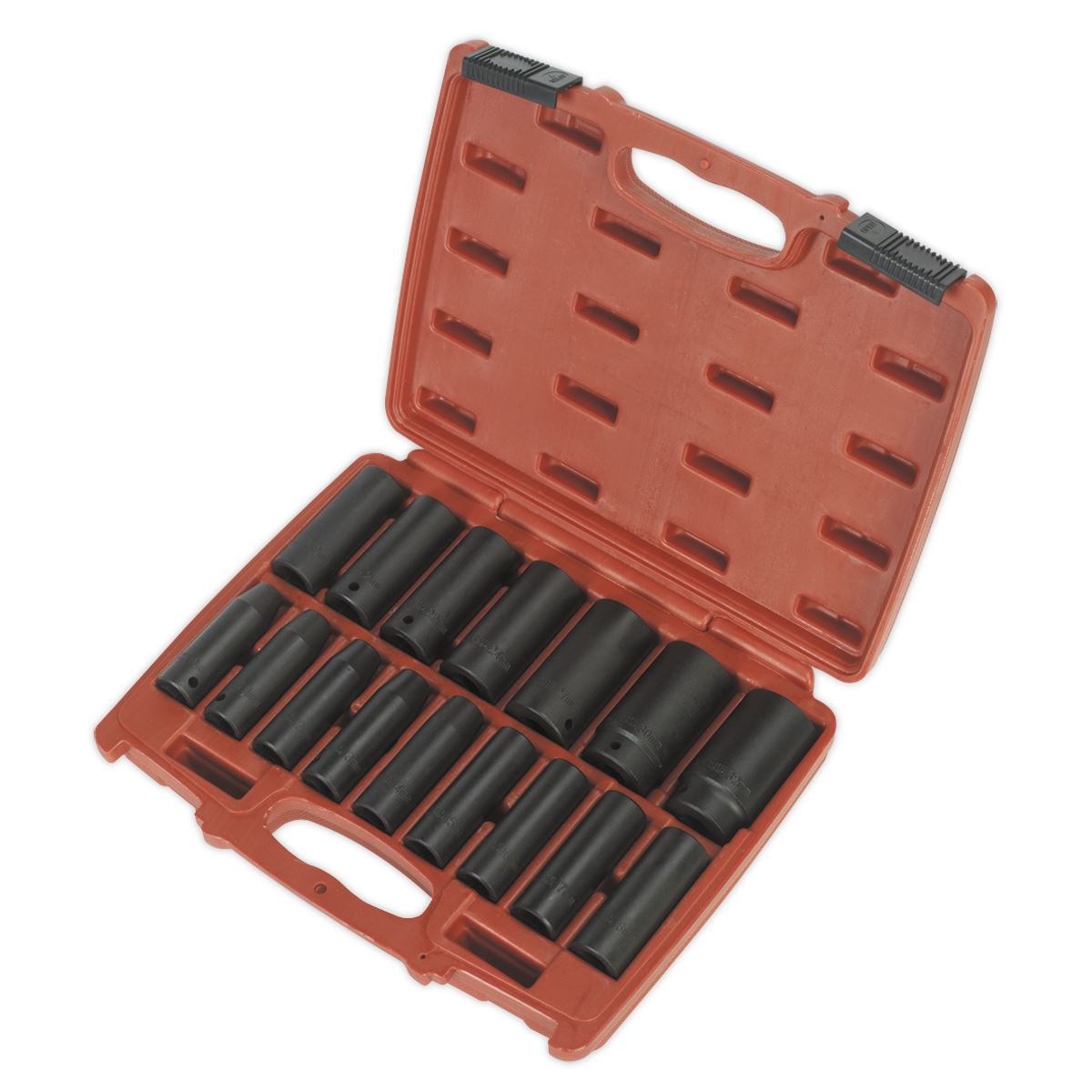 Sealey AK5816M Impact Socket Set 16pc 1/2"Sq Drive Deep Metric Sealey