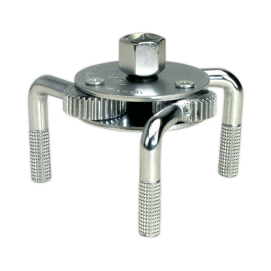 Sealey AK643 Oil Filter Claw Wrench Ø65-110mm Capacity 3/8" & 1/2"Sq Drive Sealey