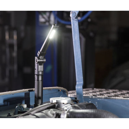 Sealey LED02G Rechargeable Aluminium Folding Pocket Light 2 COB & 1 SMD LED Sealey