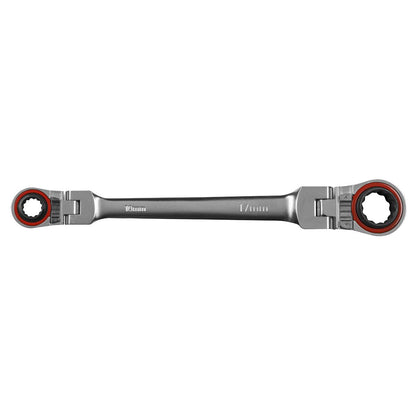 Sealey AK63947 Ratchet Ring Spanner 4-in-1 Flexi-Head Reversible Metric Premier Platinum Sealey