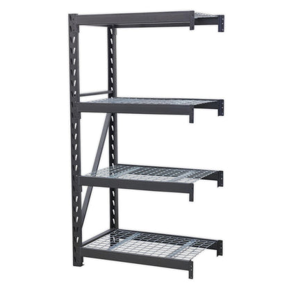 Sealey AP6372E Heavy-Duty Racking Extension Pack with 4 Mesh Shelves 640kg Capacity Per Level Sealey