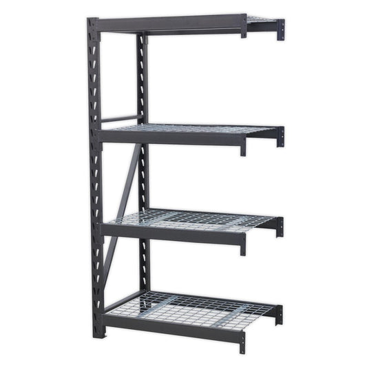 Sealey AP6372E Heavy-Duty Racking Extension Pack with 4 Mesh Shelves 640kg Capacity Per Level Sealey