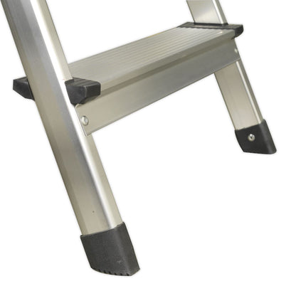 Sealey ASL3S Aluminium Step Ladder 3-Tread EN 131 Sealey