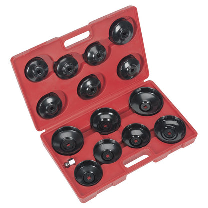 Sealey VS7003 Oil Filter Cap Wrench Set 15pc Sealey