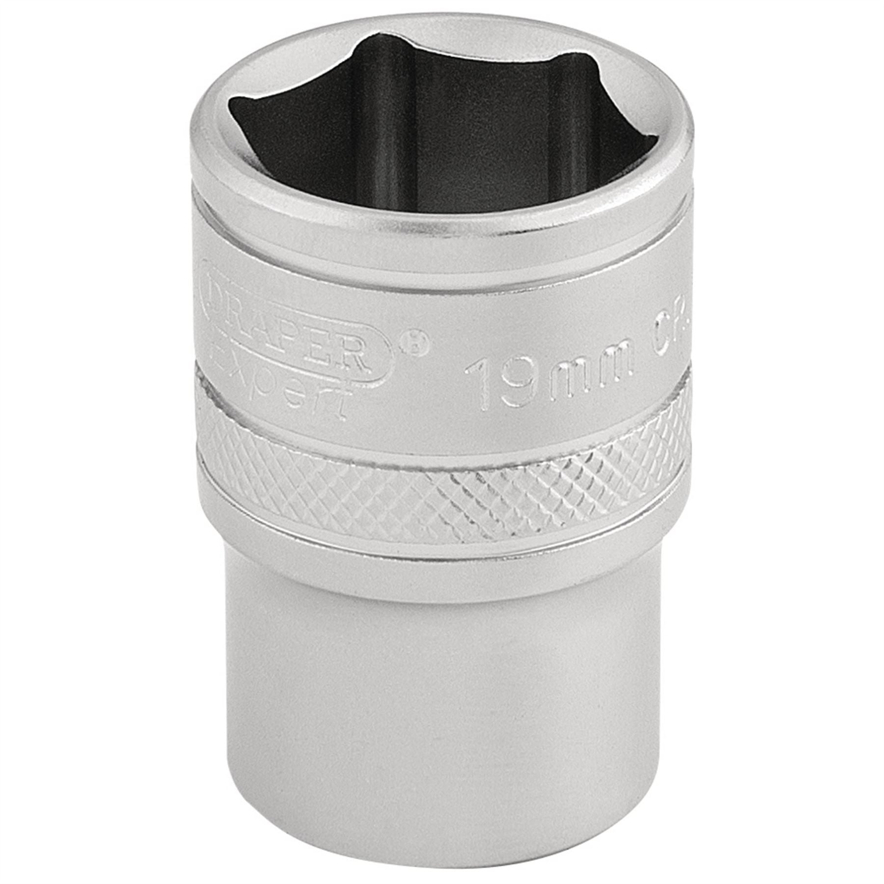 Draper 16609 6 Point Metric Socket 1/2" Sq. Dr. 19mm Draper