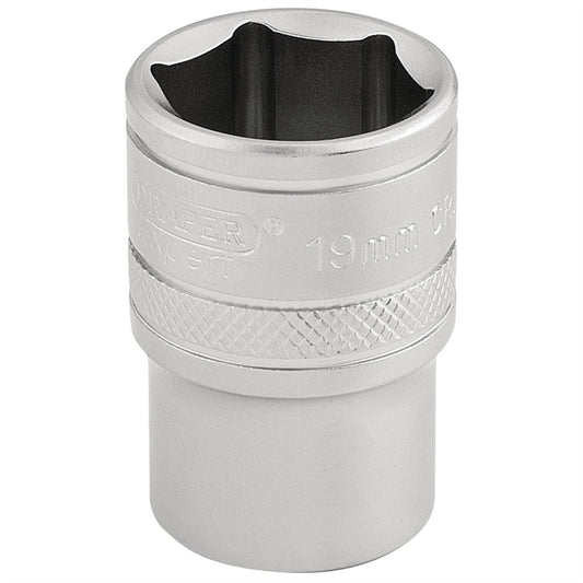 Draper 16609 6 Point Metric Socket 1/2" Sq. Dr. 19mm Draper