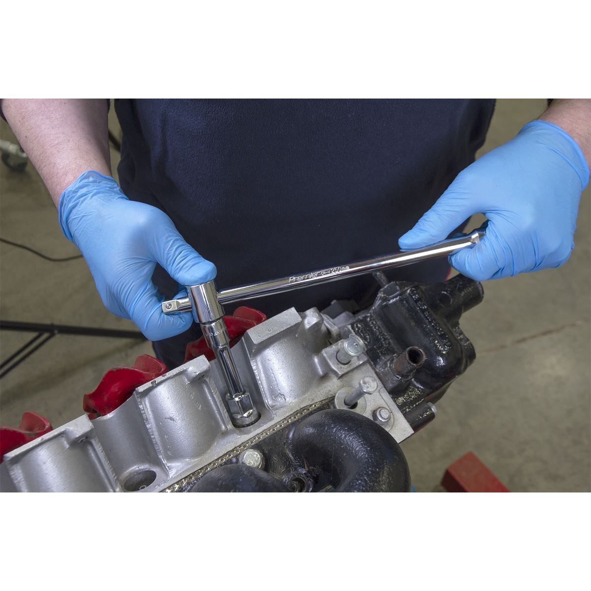 Sealey AK694 Socket Set 64pc 3/8" & 1/2"Sq Drive 6pt WallDrive® - Metric/Imperial Sealey