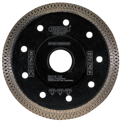 Draper 99792 Expert Turbo-X Porcelain Diamond Blade 115mm Draper
