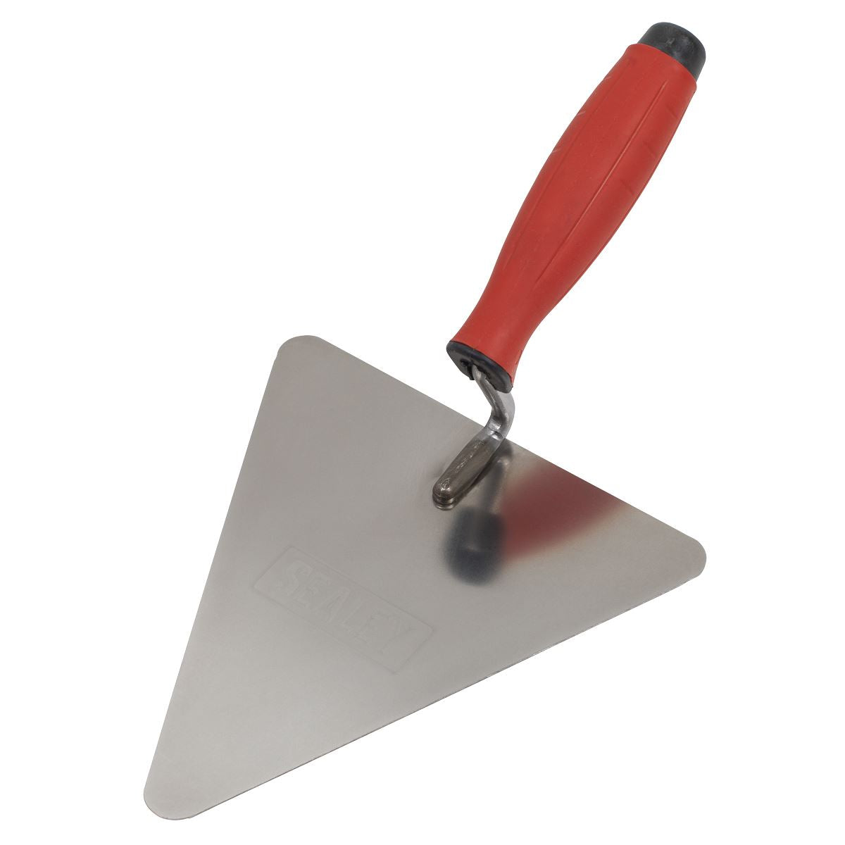 Sealey T1205 Stainless Steel Triangular Brick Trowel - Rubber Handle 180mm Sealey