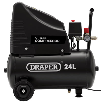 Draper 90126 230V Oil-Free Compressor and Air Tool Kit 24L Draper