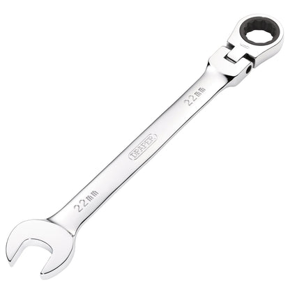 Draper 52024 HI-TORQ® Metric Flexible Head Ratcheting Combination Spanner 22mm Draper