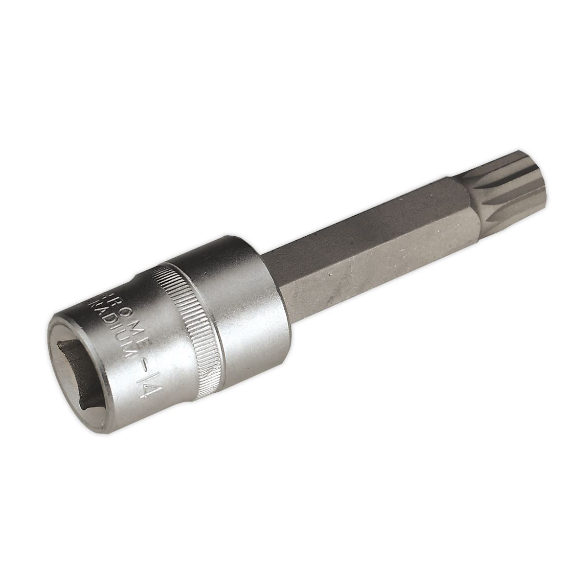 Sealey AK5531 Spline Socket Bit M14 Long 1/2"Sq Drive Sealey