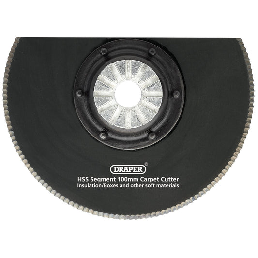 Draper 26809 HSS Segment Carpet Cutter 100mm Diameter Draper