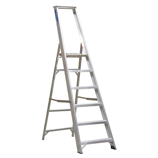 Sealey AXL6 Aluminium Step Ladder 6-Tread Industrial BS EN 131 Sealey