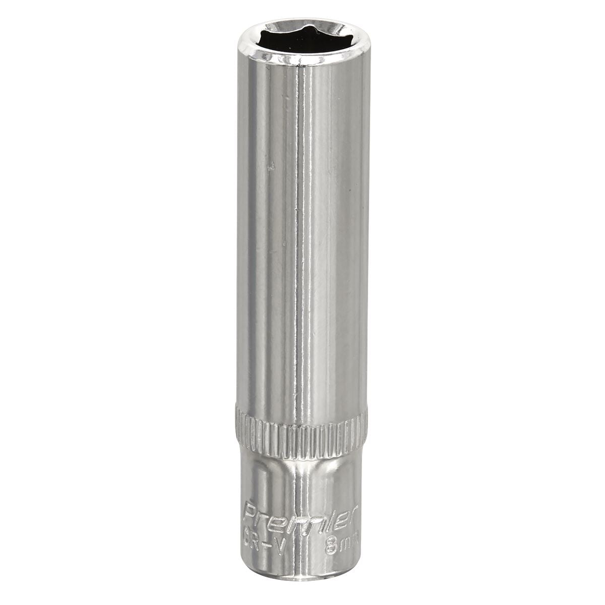 Sealey SP1408D WallDrive® Socket 8mm Deep 1/4"Sq Drive Fully Polished Sealey