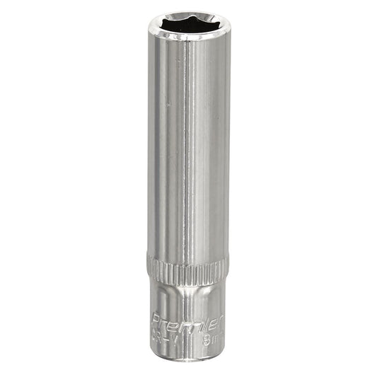 Sealey SP1408D WallDrive® Socket 8mm Deep 1/4"Sq Drive Fully Polished Sealey