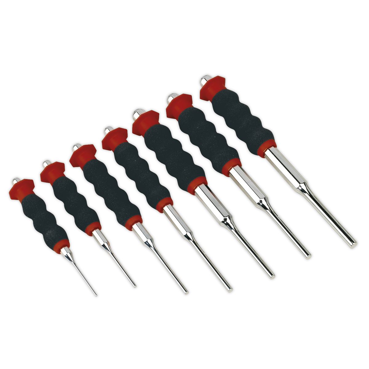 Sealey AK9131 Sheathed Parallel Pin Punch Set 7pc 2-8mm Sealey