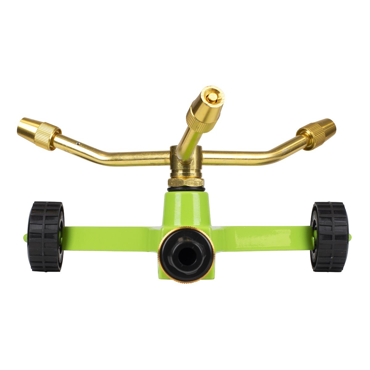 Sealey JS2032 3-Arm Brass Sprinkler with Metal Wheeled Base Sealey