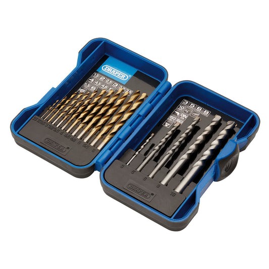 Draper 18551 Metric Combination HSS and Masonry Drill Bit Set 17 Piece Draper